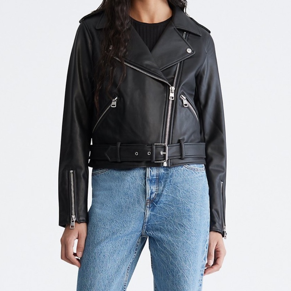 NWT Calvin Klein Leather Jacket